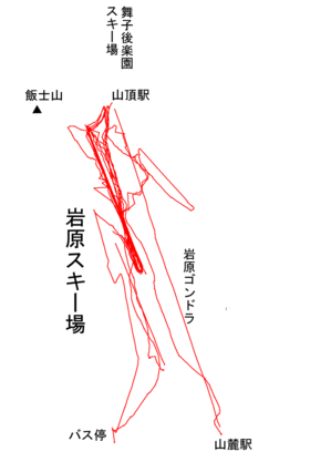 トラックログ(2007/02/18 岩原スキー場)