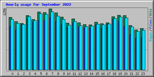 Hourly usage for September 2022